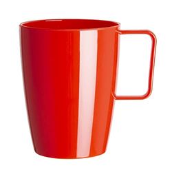 Olympia Kristallon Verres à anse en polycarbonate 284 ml (lot de 12), rouge,incassables, pour boissons froides et chaudes jusqu'à 100°C, passent au lave-vaisselle, CE289