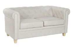 DRW Sofa Chester Blanco de plazas Blanco 111X54X88 cm