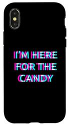 Custodia per iPhone X/XS I'm Here For The Candy Techno EDM Music Festival Raver Dance