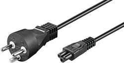 Microconnect PE120830R stroomkabel, zwart, 3 m, stekker type K, C5-stekker, stroomkabel (3 m, mannelijke connector/female connector, stekker type K, C5 stekker, zwart)