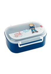 SIGIKID 24474 Frido Firefighter Lunchbox, BPA-vrij, aanbevolen voor meisjes en jongens, aanbevolen vanaf 2 jaar, blauw