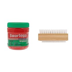 Deb SWA359A DEB Swarfega Original Classic Hand Cleaner, 1 L & Elliott Double Sided Wooden Nail Brush