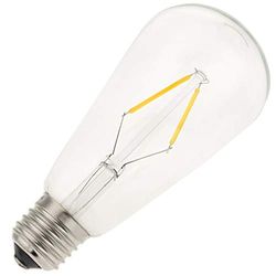 Cablematic - Lampadina a LED ST64 E27 230VAC 2W luce calda tipo vintage con filamenti