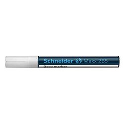 SCHNEIDER CONSUMER Maxx 265 Marcador de Tiza Medio - Marcadores de Tiza (Blanco, Medio, 2 mm, 3 mm, Azul, Blanco, Vidrio)
