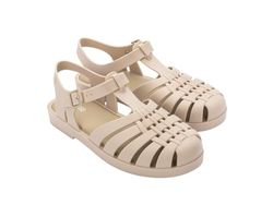 Melissa Unisex Possession Ad Flat Sandal, Beige, 2.5 UK