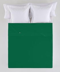 Sábana SABANA ENCIMERA color verde billar - Cama de 105 50% algodón / 50% poliéster - 144 hilos