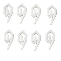 Merriway BH04577 (200 Pcs) White Nylon Curtain Hooks - Pack of 200 Pieces