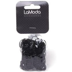 Lamoda piccolo elastici in gomma, 1 cm, nero