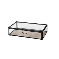 broste Copenhagen Caja Latón, Negro/Gris, 5 x 13 x 21,5 cm