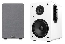 Wiibo Neo 100 White Altavoces Vintage Estanteria Bluetooth HiFi Activos 100w Pareja