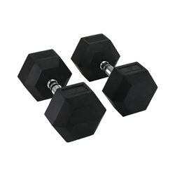 Hit Fitness Dumbbells hexagonales | 7 kg, Unisex, Negro, 7.0kg, Pair