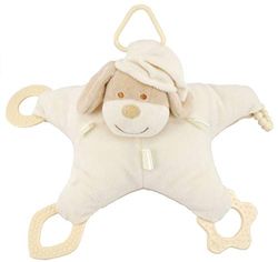 Duffi baby plyschdjur "Perrito" och bitring, 100% polyester, färg natur master baby Home, S.L. 0768-05