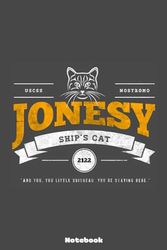 Jonesy (Ripley's Cat) Notebook: Diary, Matte Finish Cover, Planner, Journal, 6x9 120 Pages, Lined College Ruled Paper