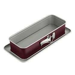 Dr. Oetker Molde Desmontable Rectangular para Horno y Repostería, Acero con Revestimiento Antiadherente Especial, Resistente hasta 230 ºC, Color Morado, 30 x 12 x 7 cm, 1 Unidad