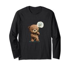 El diente de león del oso de peluche sueña despierto para un aspecto tranquilo Manga Larga