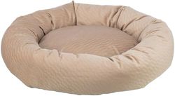 TRIXIE Cuccia per cani Alena 50 Ø cm in sabbia – Letto rotondo morbido con rivestimento in velluto morbido per cani di piccola taglia, cuscino integrato, fondo antiscivolo, morbido e lavabile – 37796