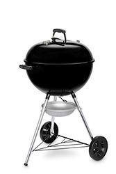 Weber Barbecue à Charbon Original Kettle 57cm - Barbecue E-5710 à Couvercle, Thermomètre, Trépied, Roues - Barbecue d'Extérieur et Vasque en Porcelaine Émaillée - Noir (14101004)