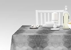 Doge Milano Nappe avec impression numérique, 100% Made in Italy Nappe antidérapante pour salle à manger, lavable et antitache, modèle Rezekne, 140x140 cm
