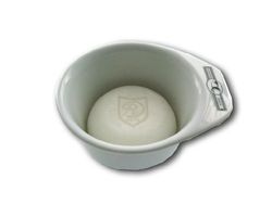 Golddachs - Vasetto per rasatura, con manico, con sapone 60 g, colore: Bianco