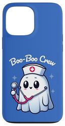 Cute Ghost Nurse Kawaii Boo-Boo Crew Pediatric Halloween Case for iPhone 13 Pro Max