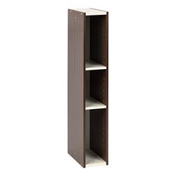 Iris Ohyama, Boekenkast/plank met 2 niveaus/zijkasten/ruimtebesparende plank, Modulable plank in hoogte verstelbaar 3,2 cm, Kantoor, Woonkamer, Slaapkamer - Space Saving Shelf - UB-6025 - Bruin