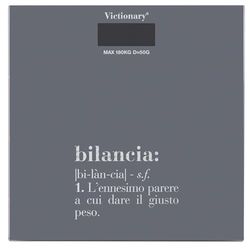 Pèse-personne numérique en verre trempé anthracite, Victionary
