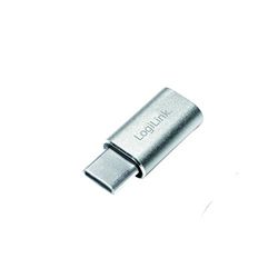 LogiLink AU0041 USB-C adapter op Micro USB-bus zilver