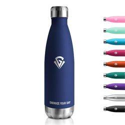Roestvrijstalen drinkfles, 500 ml, thermoskan, BPA-vrij, metalen thermosfles, dubbelwandig, geschikt voor koolzuurhoudende dranken, thermosfles voor kamperen, kinderen, fitness, bubbels, sport, reizen