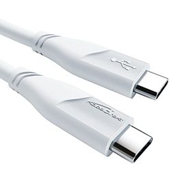 KabelDirekt – USB-C-kabel, USB 2.0 – 1 m (USB-C naar USB-C, datakabel/oplaadkabel, tot 480 Mbit/s en 100 W laadstroom met Power Delivery/PD 3, geïntegreerde chip, wit)