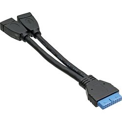 InLine 33445I USB 3.0 Adaptor Cable / 2x Female A to 19-Pin Pin Connection