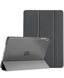 ProCase Hoes voor 10,2 Inch iPad 9e Generatie 2021/iPad 8e Generatie 2020/iPad 7e Generatie 2019, Schokbestendige Hoesje Beschermhoes Smart Folio Cover Case Hard Back Shell -Grijs