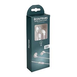 itense - Ecouteurs Intra-Auriculaires filaires - avec Prise Jack 3.5mm - Micro intégré et télécommande - Mains Libres - Longueur câble: 100 cm - Puissance: 100 DB - Fréquences : 20Hz - 20KHz