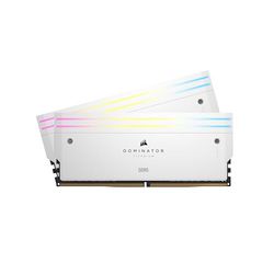 CORSAIR Dominator Titanium RGB DDR5 RAM 64GB (2x32GB) DDR5 6400MHz CL32 Intel XMP Mémoire Informatique Compatible iCUE - Blanc (CMP64GX5M2B6400C32W)