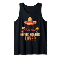 Amante promedio del patinaje nórdico de Nacho Camiseta sin Mangas