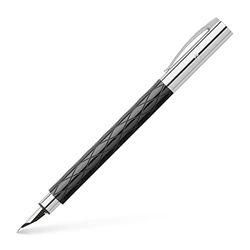 Faber-Castell Ambition Rhombus 148922 Fountain Pen EF Nib in Gift Box Shaft Colour Black/Silver