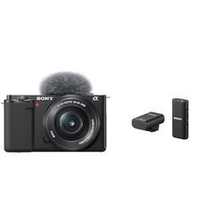Sony Alpha ZV-E10L Cámara Vlog sin Espejo con Lente 16–50mm Power Zoom,Micrófono Inalámbrico ECM-W2BT y Grip Multifunción GP-VPT3 – 4K Video,Pantalla Abatible,AF Ocular Ideal para Vlogging y Streaming