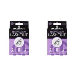 Colorsport London 30 Day Mascara Lash Tint - Volumising Mascara with Semi-Permanent Eyelash Dye, Lasts up to 30 Days with 12 Applications, Black (Pack of 2)