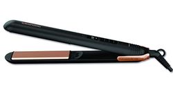 GRUNDIG Naturashine HS 7030 - Plancha de pelo (6 niveles, 130 °C a 230 °C, función iónica, placas de cerámica móviles, modo protector de cabello, color negro y oro rosa)