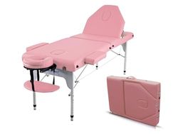 QUIRUMED ELITE aluminium klapbed, 186 x 66 cm, roze