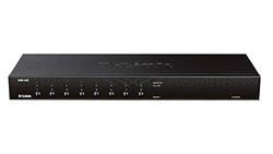 D-Link 8-port PS2/USB KVM-omkopplare stapelbar varmanslutningsbar LED-display för övervakning 19 tum rackmontering