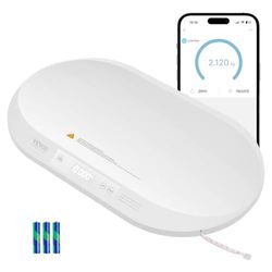 VEVOR Intelligente bluetooth-weegschaal voor baby's met meetlint, multifunctionele weegschaal, gewichtsbewaking met hold-functie en kinderopvang, huisdieren, capaciteit 40 kg