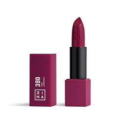 3INA MAKEUP - The Lipstick 390 - Ciemny fiolet pomadka z witaminą E i masło Shea -wysokie krycie z wygodną teksturą - magnetyczną nasadką - Wysoko krycie - Vegan - Cruelty Free