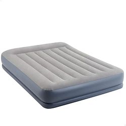 Intex 64118 Matelas Gonflable avec Repose-Tête Standard Dura-Beam, Multicolore, 203cm x 152cm x 30cm