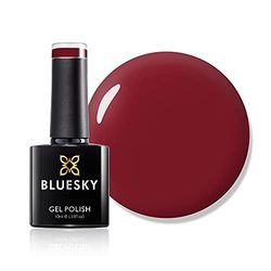 Bluesky Gel Nail Polish, Red Sky Night A080, Bright, Crimson, Red, Long Lasting, Chip Resistant, 10 ml (Requires Curing Under UV LED Lamp)