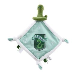 Rainbow Designs Harry Potter Slytherin - Manta cómoda para recién Nacidos, edredón de Felpa Suave con Cabeza de Serpiente y Escudo - Manta para bebé con Esquinas anudadas y Etiquetas táctiles
