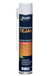 Bostik, Poliespuma Tejas, Poliespuma Expansiva de Poliuretano Especialmente Indicada para la Fijación de Tejas y el Relleno de Huecos y Cavidades en Tejados, Bote 750 ml con Cánula Gris