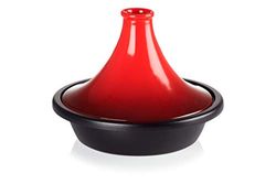 Le Creuset Tajine de hierro fundido, diametro 27 cm, Apto para todas las fuentes de calor, incluso inducción y horno, Cereza, 25138270600422