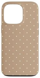 Light Brown and Beige Polka Dot Aesthetic Cute Tiny Polkadot Case for iPhone 13 Pro