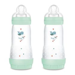 MAM Easy Start anti-koliek fles in set van 2 met SkinSoftTM siliconen speen 4+ maanden, 320 ml
