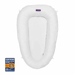 ClevaMama Reductor Y Protector De Cama Y Cuna para Bebe, Nido para Recien Nacido, 52x87 Cm, Color Blanco, 0-6 m, 1 ml